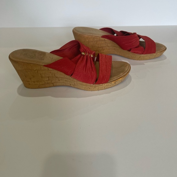 Italian shoemaker mules 7, orange, good condition. - Picture 2 of 4